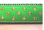 1MC107 Gold Metallic Dots on Green