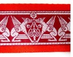 Winged Griffons on Red Martingale Lead #768