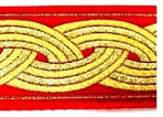 SLIP783 Gold Bands on Red