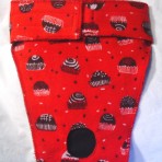 EP6002 Cupcakes on Bright Red Flannel Panty
