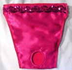 FP6400 Pink Satin With Sequins Panty