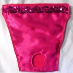 FP6400 Pink Satin With Sequins Panty