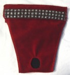 FP6413 Burgundy Suede with Glitter Trim Panty