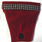 FP6413 Burgundy Suede with Glitter Trim Panty