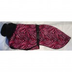 C3018 Pink Suede Zebra with Sequins Whippet Coat