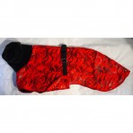 C3021 Red Microfiber with Black Vintage Pattern (Large only)