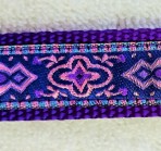 1MC596 Pink Tapestry on Purple Martingale Collar