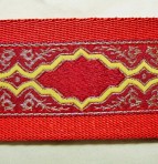2LMC856 Gold Frames on Red Martingale Collar