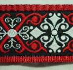 2LMC860 Red and White Kaleidoscope Martingale Collar