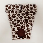 EP6050 Chocolate Brown Paws on White Panty