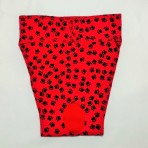 EP6081 Tiny Black Paws on Red Panty