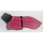 C3058 Pink Houndstooth Minky Whippet Coat (Medium only)