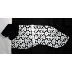 C3086 Black and White Hearts Whippet Coat