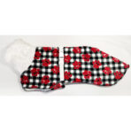 C3122 Red Dog Paws on Plaid Whippet Coat
